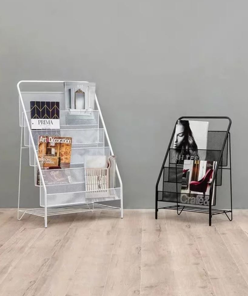 STIRLING Modern Industrial Mesh Magazine Rack