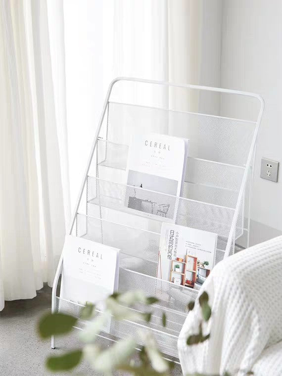 STIRLING Modern Industrial Mesh Magazine Rack