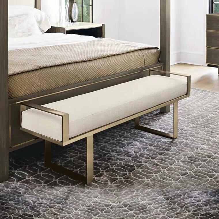 TITUS Classic Brass Ottoman Bench