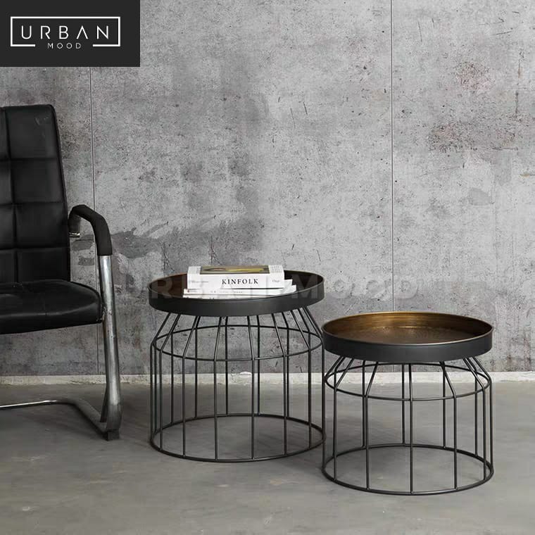 TONE Modern Industrial Metal Side Table