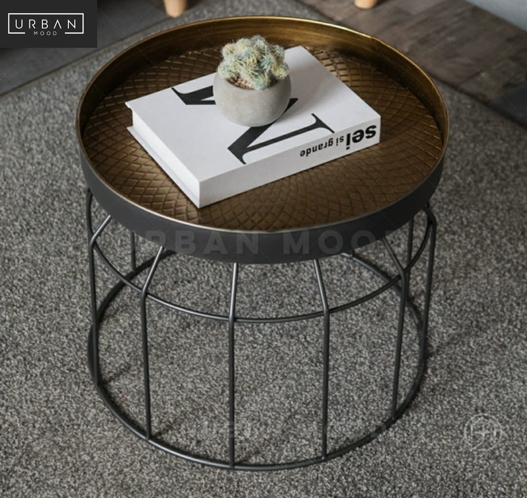 TONE Modern Industrial Metal Side Table