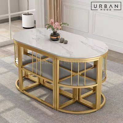 VARSE Modern Sintered Stone Dining Table Set