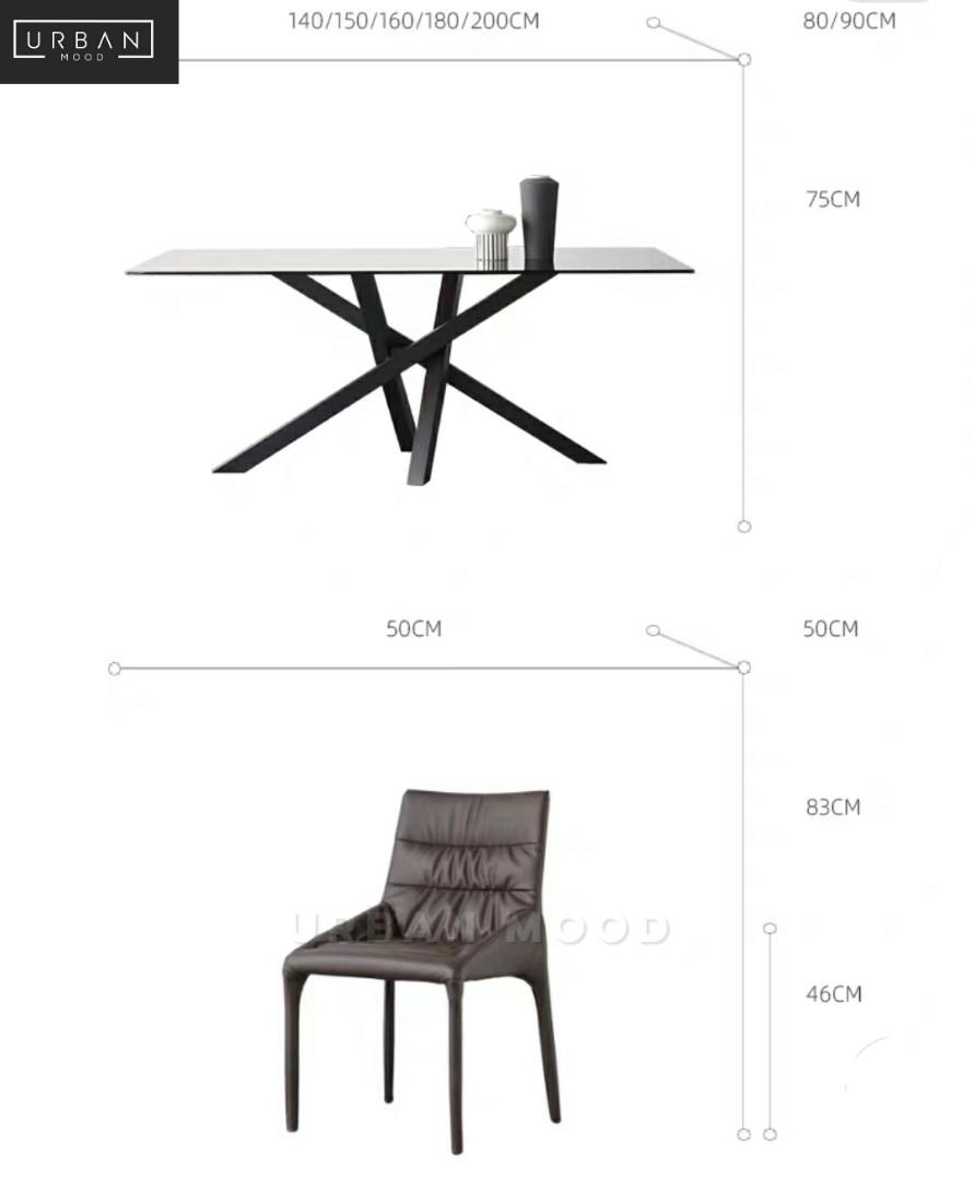 VITRO Modern Glass Dining Table & Chairs