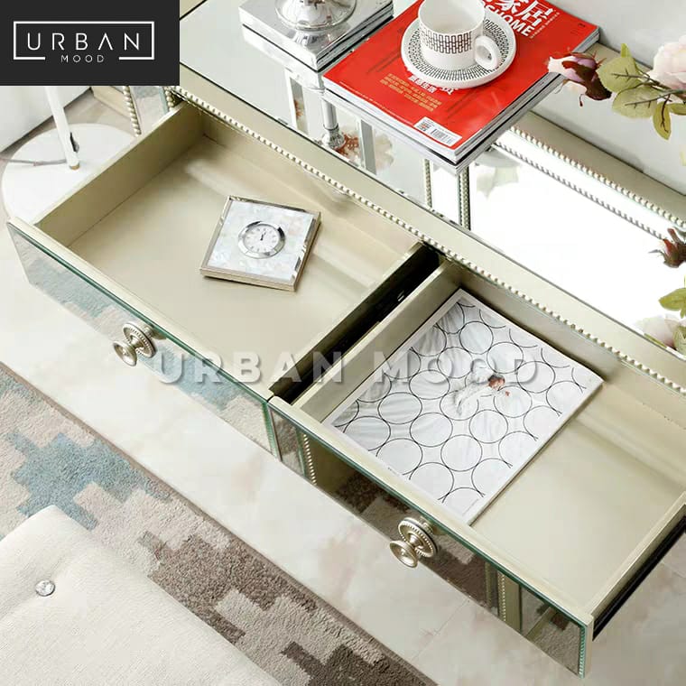 VALERIA Mirrored Vanity Table Set