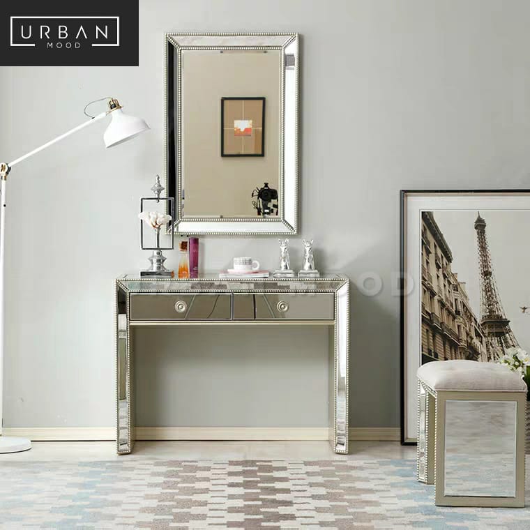 VALERIA Mirrored Vanity Table Set