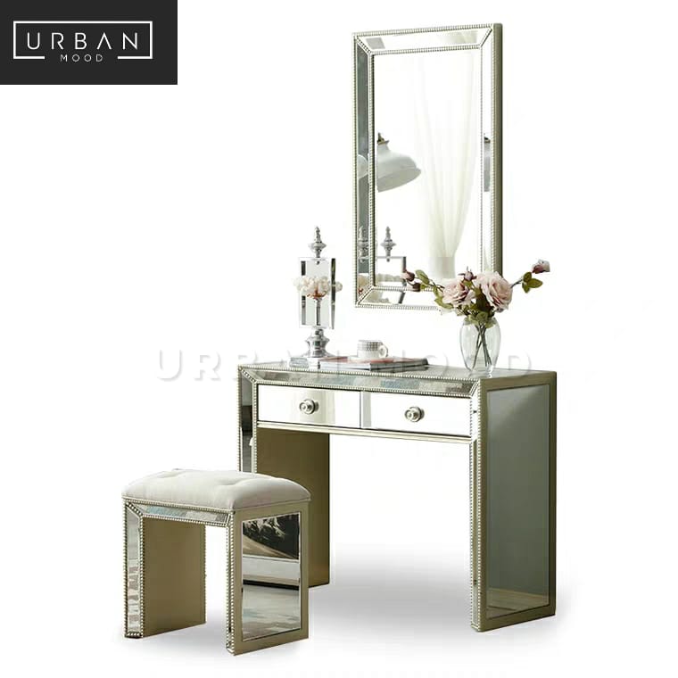 VALERIA Mirrored Vanity Table Set