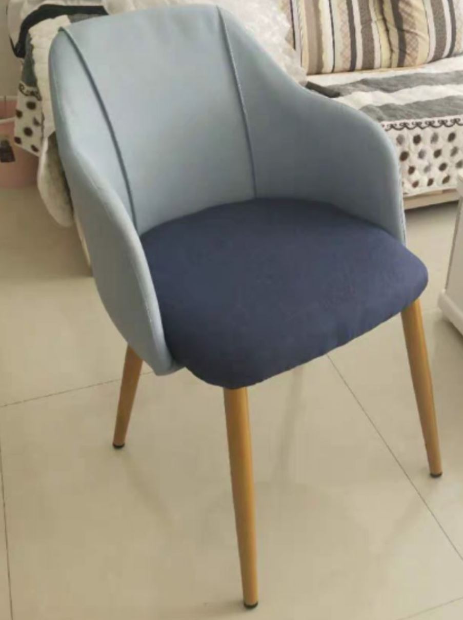 VELL Duo Tone Fabric Dining Chair