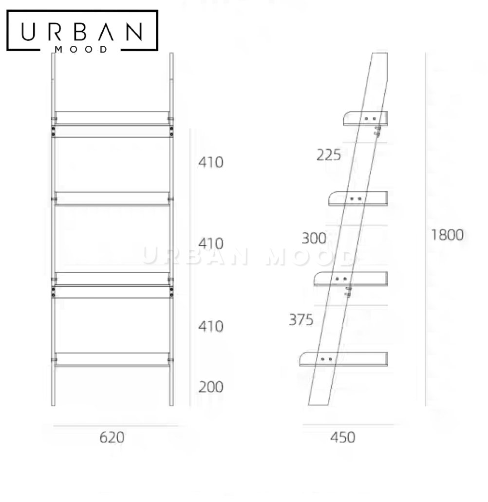 VERGLAS Modern Ladder Shelf