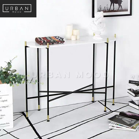 CIRRUS Modern Marble Entryway Table