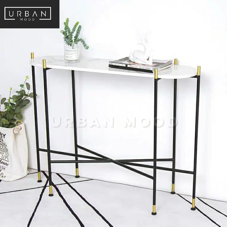 CIRRUS Modern Marble Entryway Table