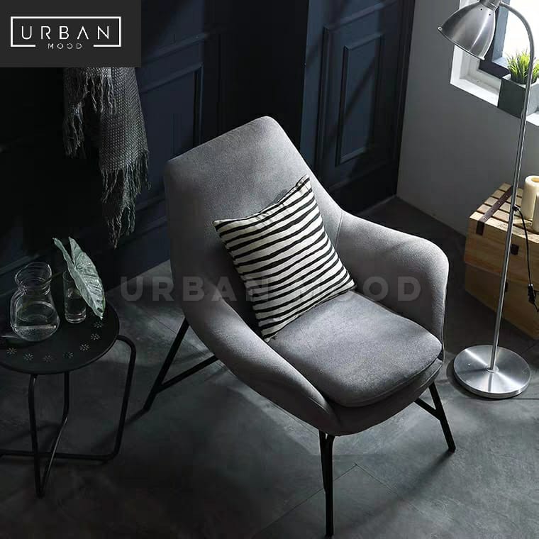 JUSTIN Modern Designer Fabric Armchair