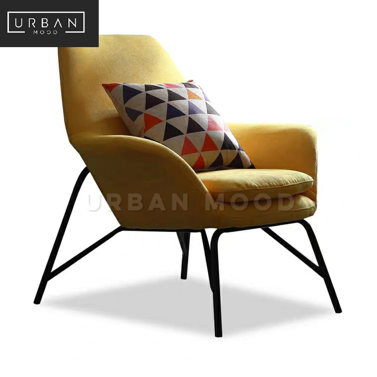 JUSTIN Modern Designer Fabric Armchair