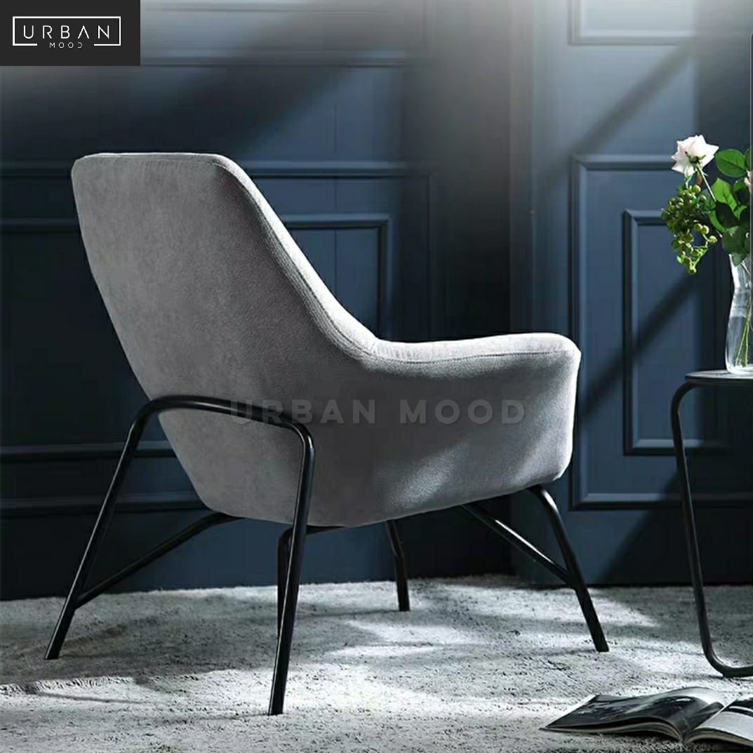 JUSTIN Modern Designer Fabric Armchair