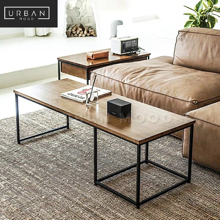 DOSSIER Rustic Solid Wood Coffee Table