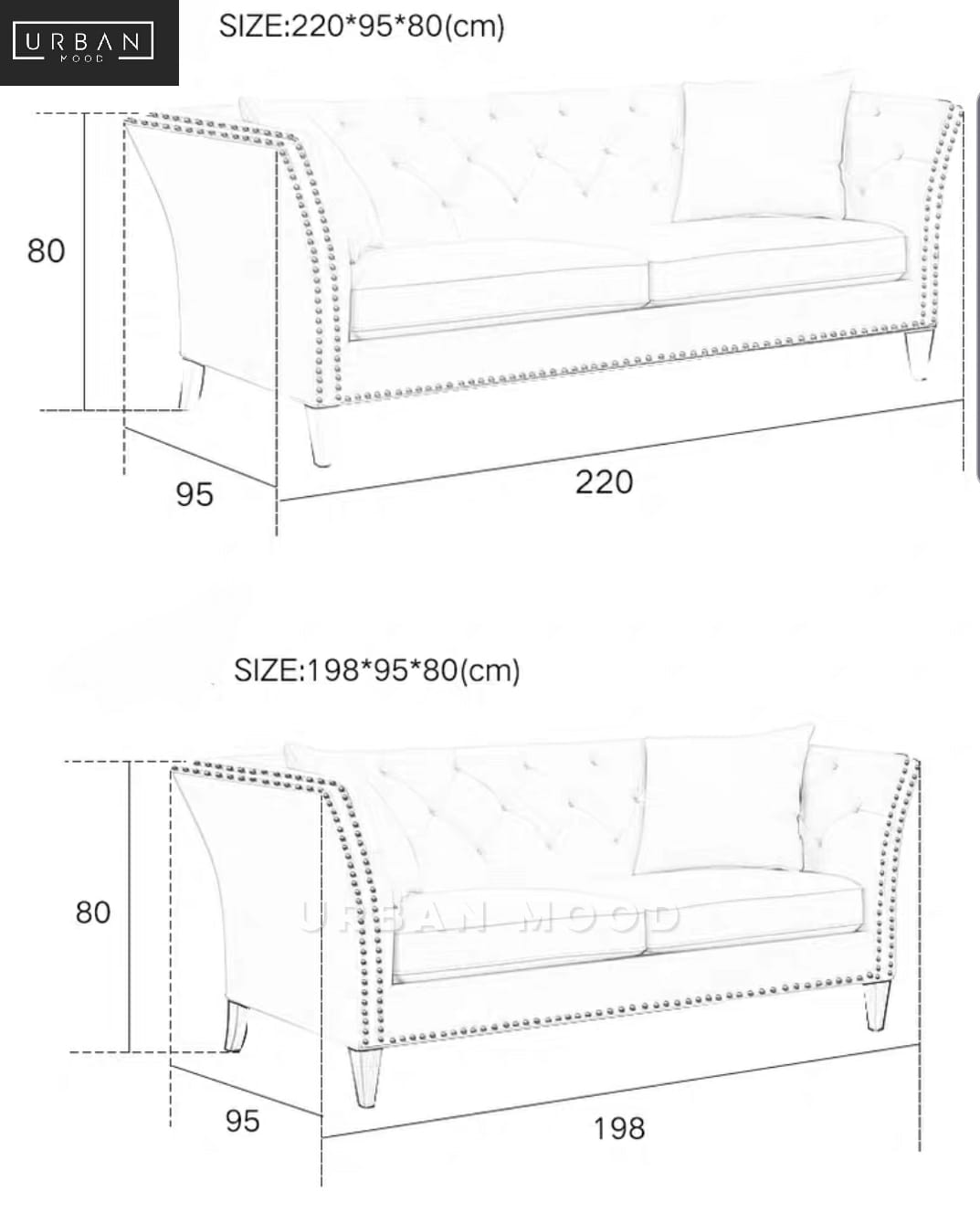 BALMAIN Victorian Tufted Sofa