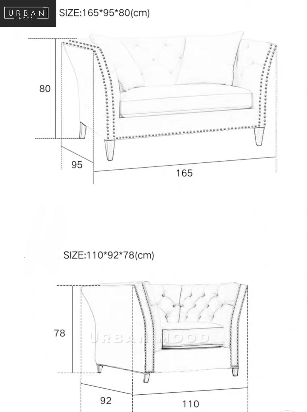 BALMAIN Victorian Tufted Sofa