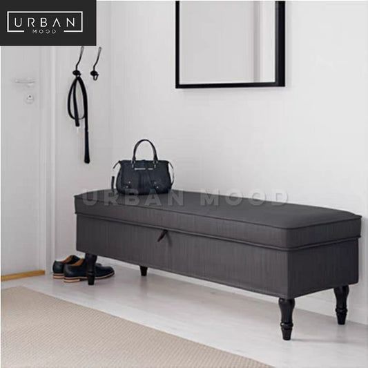 TAILOR Modern Fabric Storage Bench