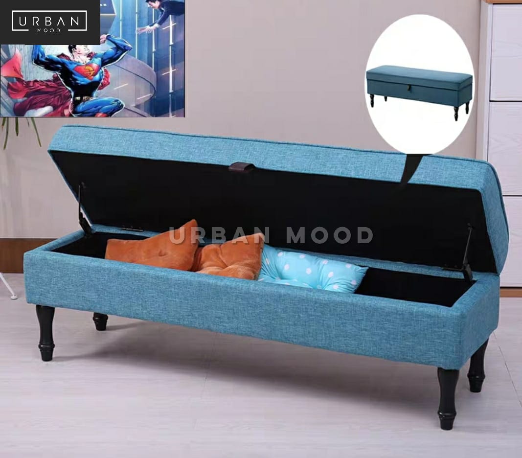 TAILOR Modern Fabric Storage Bench