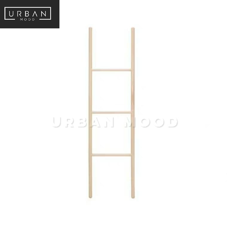 RYAN Rustic Standing Mirror & Ladder Shelf