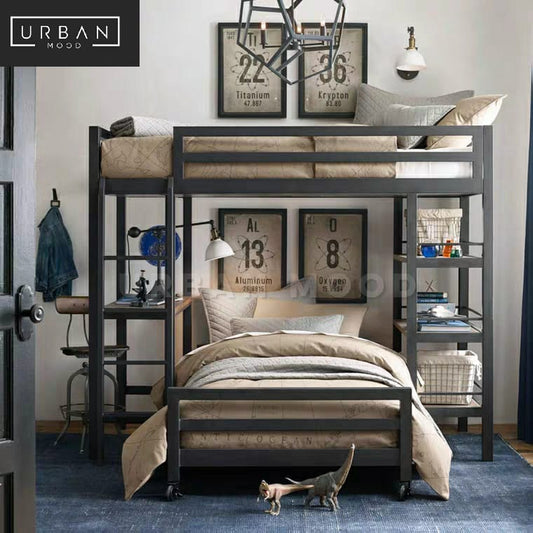 MANOR Industrial Bunk Bed with Study