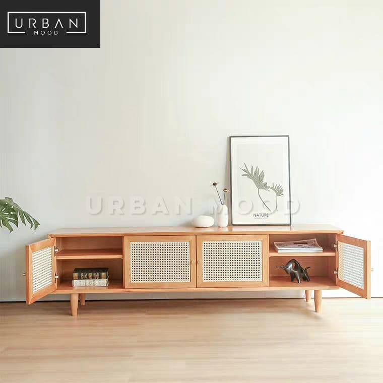 MANGER Vintage Rattan TV Console