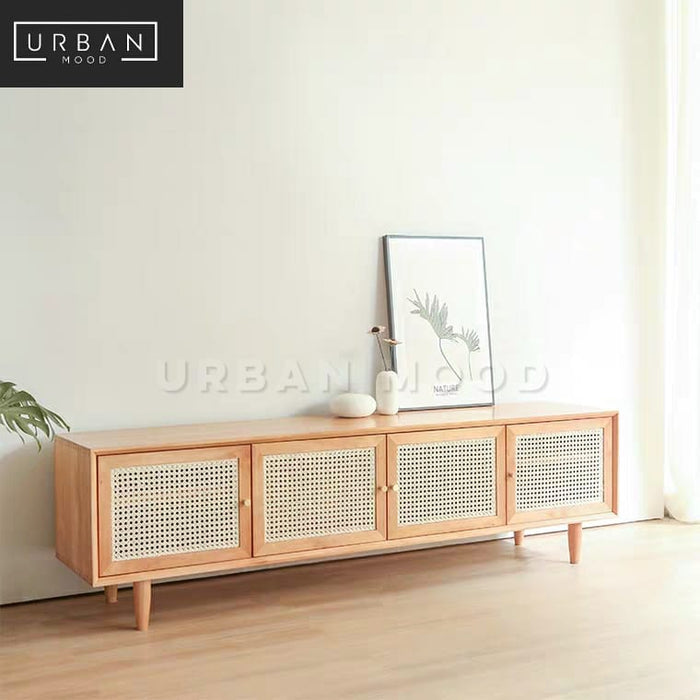 (Ready To Ship) MANGER Vintage Rattan TV Console