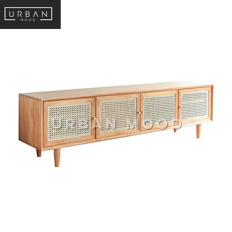 (Ready To Ship) MANGER Vintage Rattan TV Console