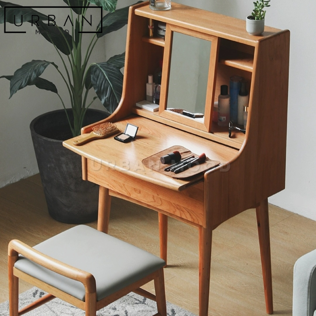 YAN Rustic Solid Wood Vanity Table