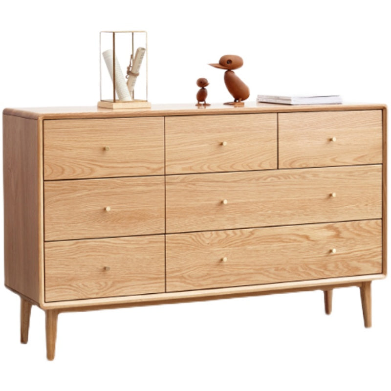 SAWYER Solid Wood Seven Drawers Modern Minimalist Oak Wood