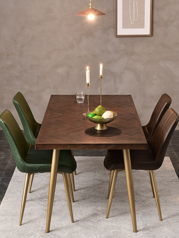 Nicolas CARLTON Herringbone Dining Table Designer Solid Wood