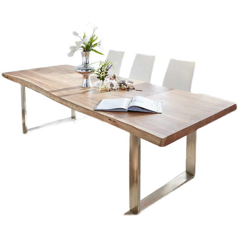 AUSTIN Loft Design Modern Solid Wood Slab Dining Table