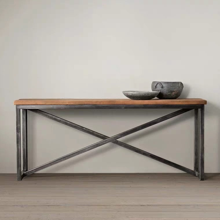 DAWSON Modern Industrial Solid Wood Table