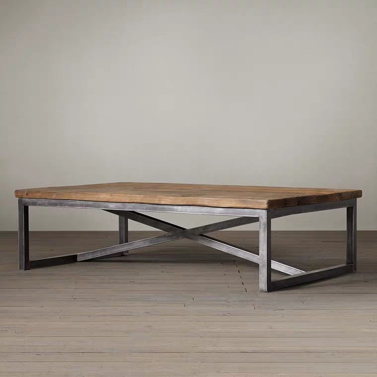 DAWSON Modern Industrial Solid Wood Table