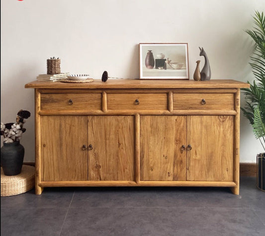 Autumn Recycle Solid Wood Buffet Sideboard Cabinet Old Elm