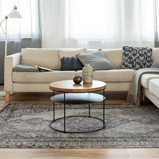 DIEM Modern Industrial Wireframe Round Coffee Table