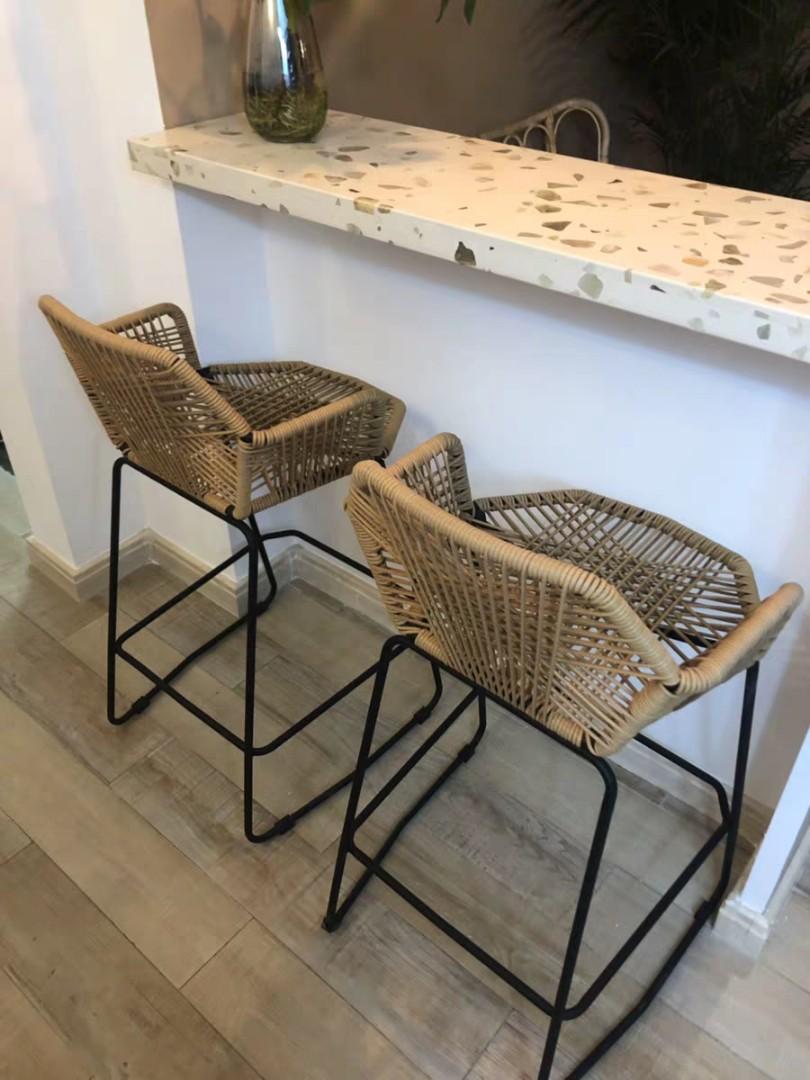 DIJON Designer Wicker Bar Stool