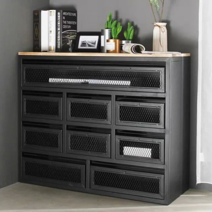 DORINDA Modern Industrial Metal Sideboard Buffet