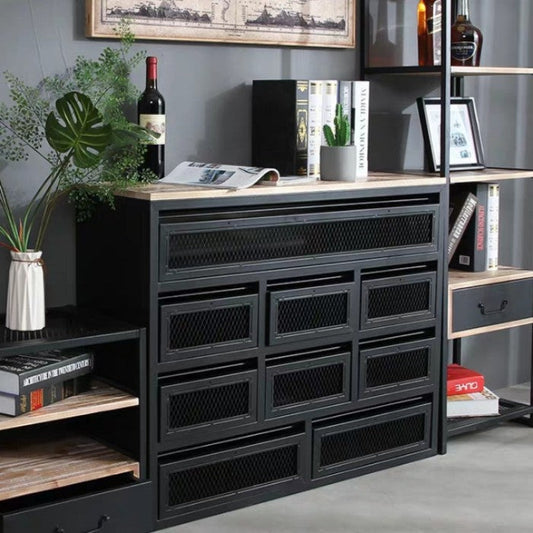 DORINDA Modern Industrial Metal Sideboard Buffet