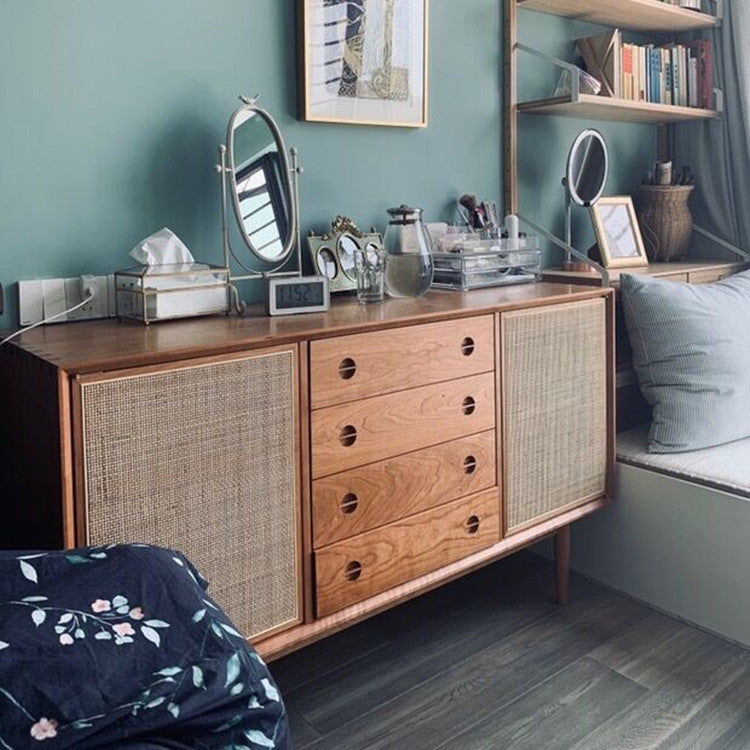 ALLISON Rattan Buffet Sideboard Cabinet ( Choice of 2 Color Natural / Walnut )