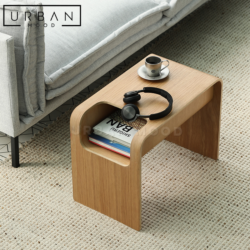 FENCER Scandinavian Solid Wood End Table