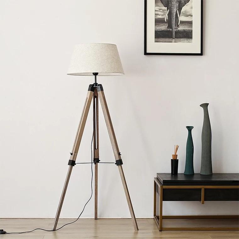 JIREH Rustic Tripod Standing Lamp