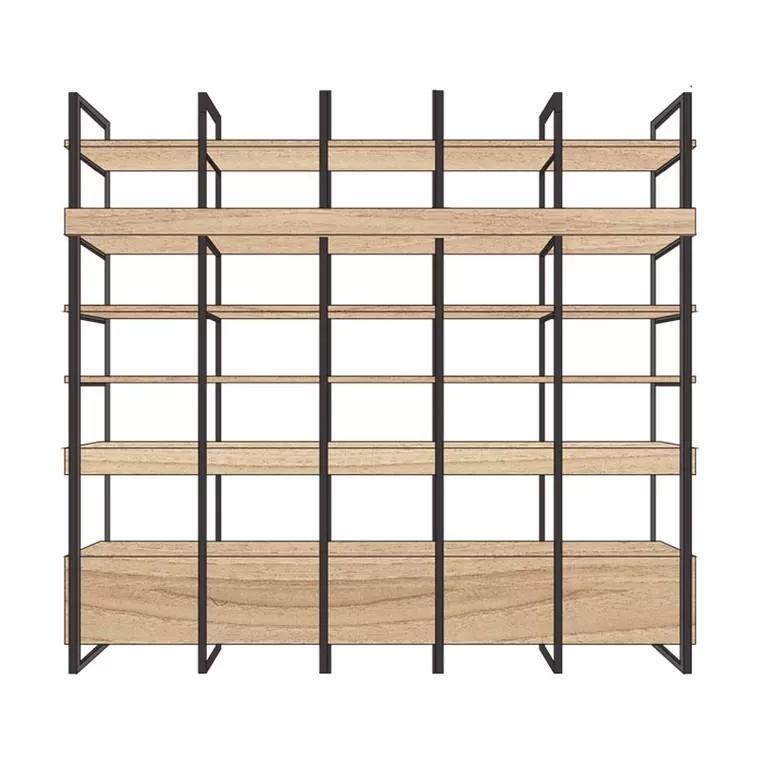 LOFI Modern Industrial Solid Wood Bookshelf