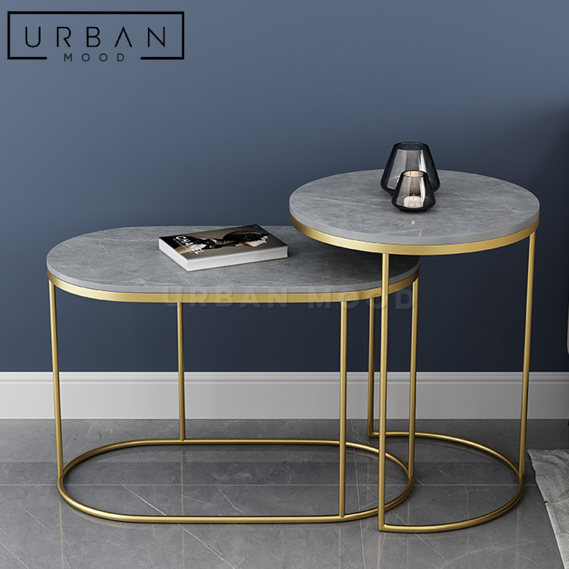 LYNDSY Modern Sintered Nesting Side Tables