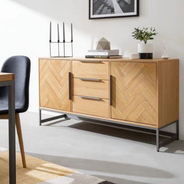 MOSS Rustic Herringbone Sideboard