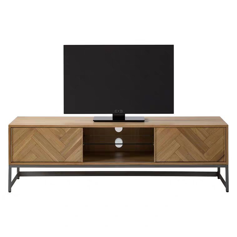 MYSTIC Rustic Herringbone TV Console