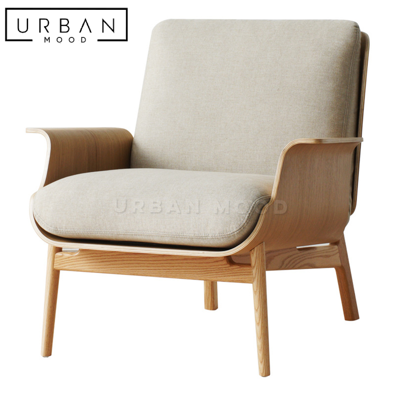 OAKS Scandinavian Solid Wood Armchair