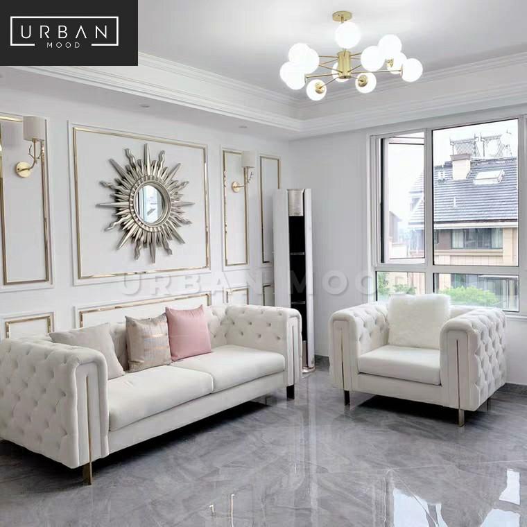 REIGN Victorian Velvet Tufted Sofa