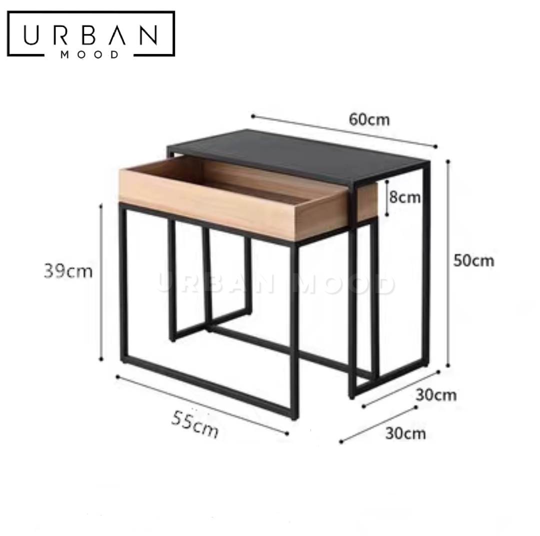 RICARDO Minimalist Solid Wood Side Table