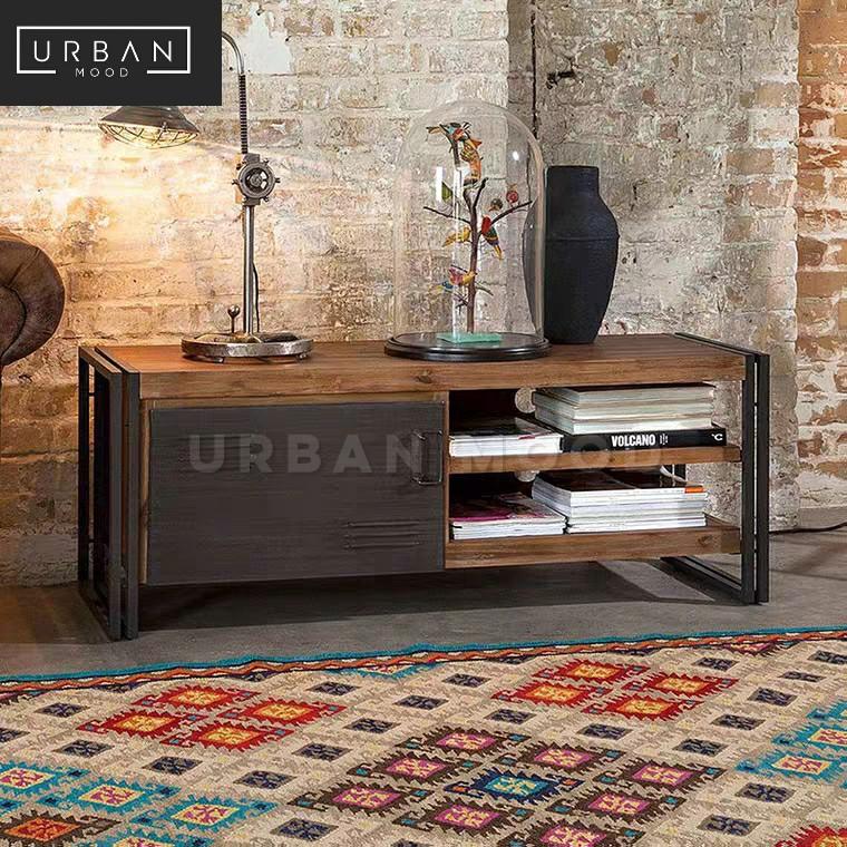 RIDGET Industrial Solid Wood TV Cabinet