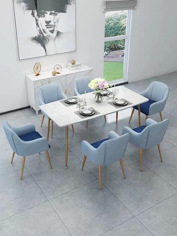 VELL Duo Tone Fabric Dining Chair